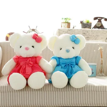 

Valentine's Day beautiful skirt dress bowtie teddy bear plush toy, throw pillow ,birthday gift w5260