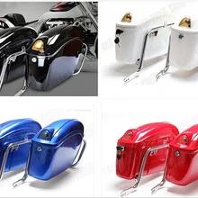Мотоциклетная жесткая седельная сумка на багажник, багаж, задний светильник, рельсовый кронштейн для Kawasaki Vulcan Classic VN 400 500 800 VN 900 1200 1500