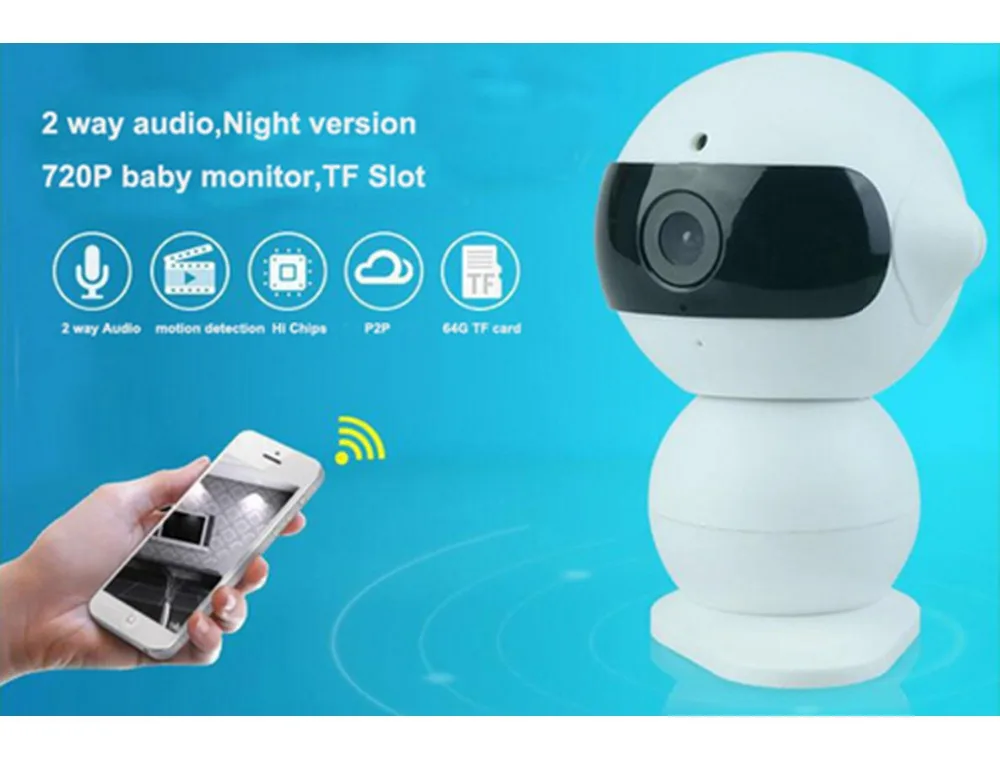 ip camera Surveillance Camera Baby Monitor Robot IR Night vision 2 way