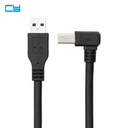 0.3 м 1ft USB 3.0 мужчина AM B Мужской БМ под прямым углом 90D принтера Кабельный разъем USB3.0 BM угол для принтеров камеры