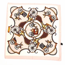 

60X60cm Vintage Printing Pattern Fashion Lady Scarf Spring Summer Sunscreen Women Silk Shawls Small Square Scarves carriage4