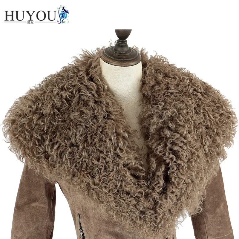Г. Лидер продаж женские из натуральной кожи короткая куртка специально негабаритных модная шерстяная одежда с лацканами теплые для зимы