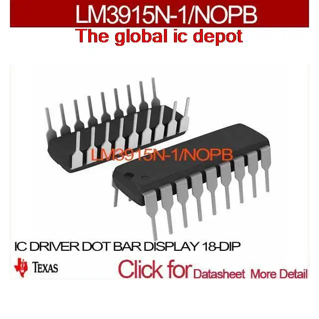 Lm3915n-1 / NOPB IC водитель точка бар дисплей 18-DIP LM3915N-1 3915 LM3915N LM3915 3915N M3915 |