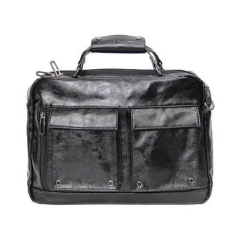 PU Leather Handbag For Men Bags Male Large-Capacity Portable Shoulder Bag Men's Business Fashion Bag Package High chileelove tassels marble pattern pu leather cosmetic bag makeup brushes kit bag handbag fashion zipper bag high capacity
