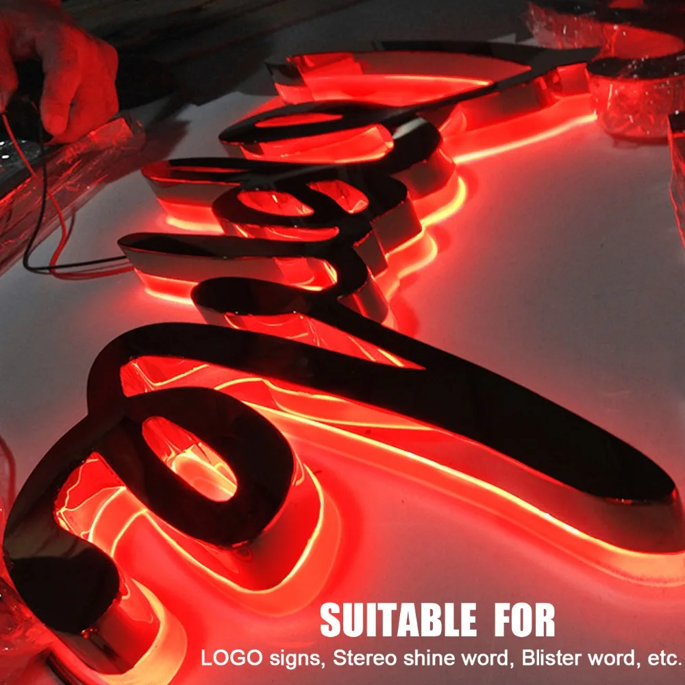 20-100PCS Super Bright LED Module SMD 5054 Red Color Light 6LEDs DC12V Waterproof Advertising LED Modules Storefront Strip Light (6)