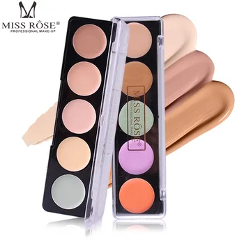 

Miss Rose concealer palette 5 colors corretivo contour palette BB Cream face base maquiagem Hide Coverage