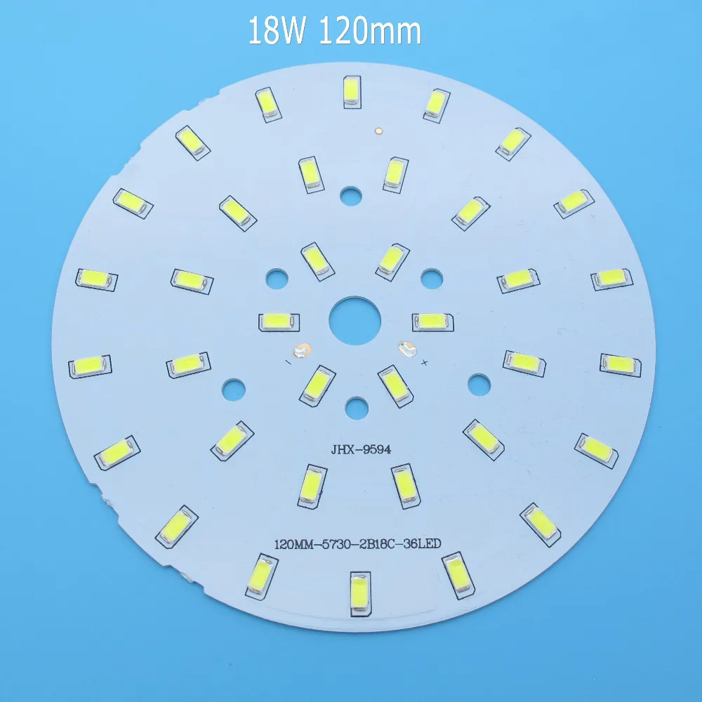 2 шт. SMD5730 светодиодный PCB 15 Вт 18 Вт 85 мм 90 мм 100 мм 120 мм белый/натуральный белый/теплый белый светодиодный светильник