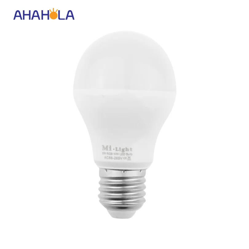 

mi-light light bulbs led e27 220v led bulb lamps 5050 6w rgbw color temperature rgbww rf remote wifi milight dimmable bulbs