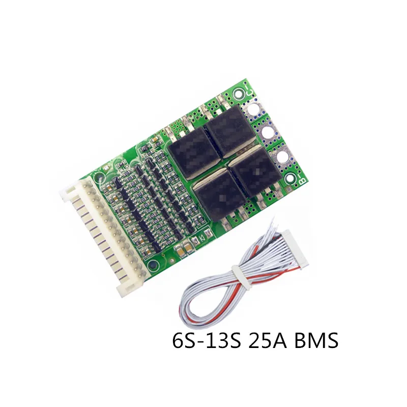 

6S/7S/13S 25A Balance Universal Battery Protection Board 4V 36V 48V Polymer Lithium/Ternary Lithium/ Iron Phosphate/LiFePo4