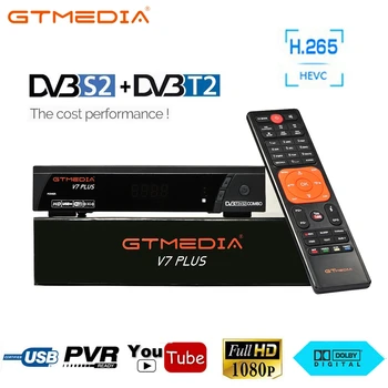 

GTmedia V7 Plus DVB-S/S2+T/T2 DVB-T2 Satellite Receiver HD 1080P DVB T2 Tuner Support DVB T2 via usb Wifi dongle Antenna Decoder