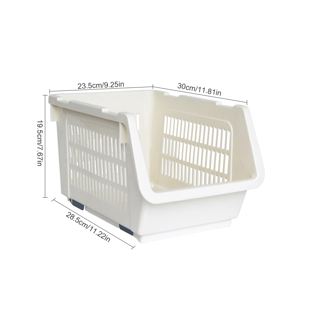 Kitchen Stackable Pp Material Storage Bins With Pulley At The Stackable Pp Material Storage Bins