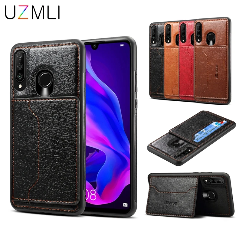 

Leather Card Holder Case For Huawei Y7 Psmart 2019 P30 P20 Mate 20 Lite Pro Back Cover For Huawei Honor 10 Nova 3 4 Magic2 V20