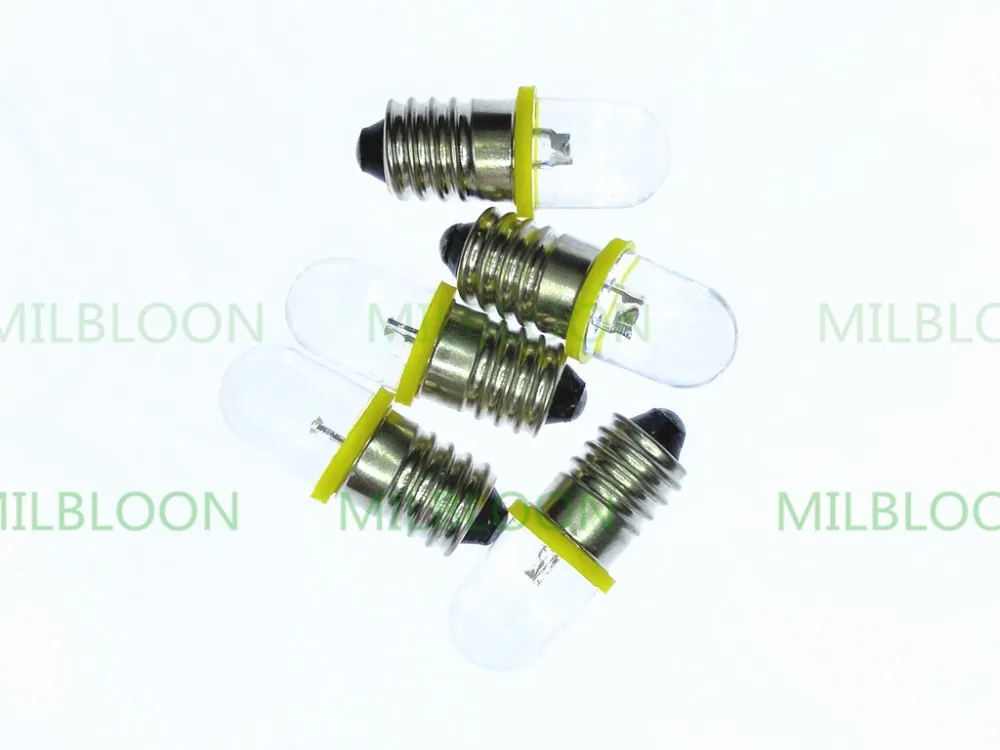 AC6V E10 светодиодный шарик красного, синего, зеленого и AC24V E10 светодиодный индикатор лампа лампочка для инструмента светильник лампочка E10 AC12V светодиодный цвет: желтый, белый