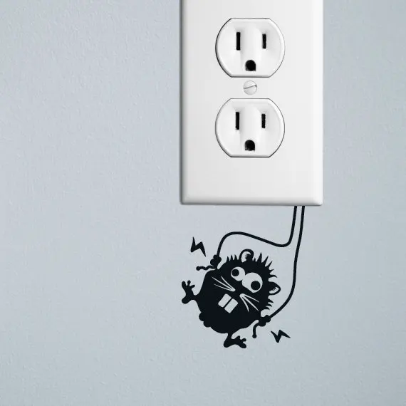 Free shipping cute funny Sticker Vinyl Decal Sticker Light Switch Kids Room Decor wall sticker