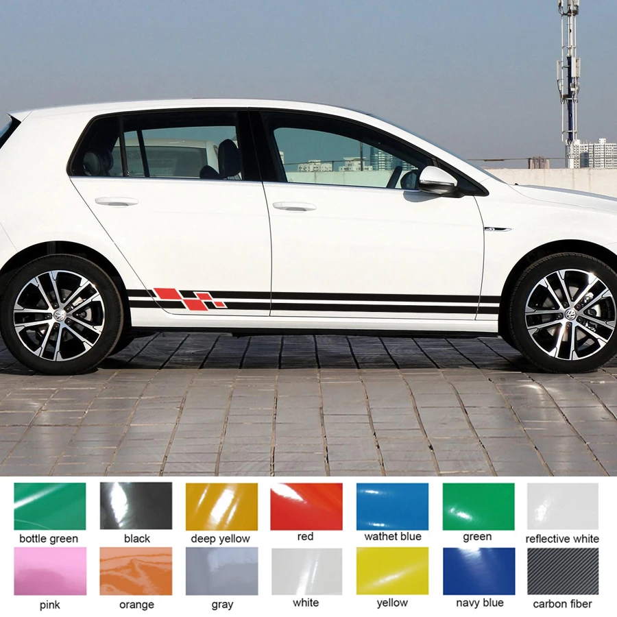 Подходят для Volkswagen Golf Настраиваемые наклейки автомобиля крутые на гоночную