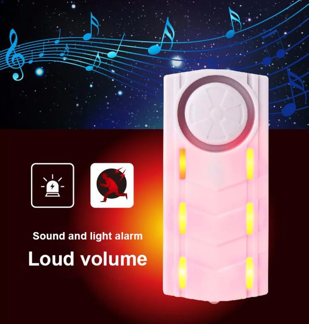 

Intelligent Audible Visual Magnetic Window Door Alarm Wireless Bluetooth Magnetic Vibrational rechargeable Home Security Alarm