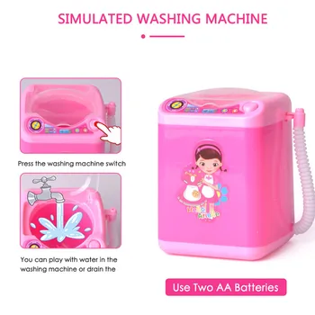 

Mini Brush Cleaner Washing Machine Girl Toy Pink Wash Makeup Brushes Cleaner Device Simulation Automatic Cleaning Tool Kits