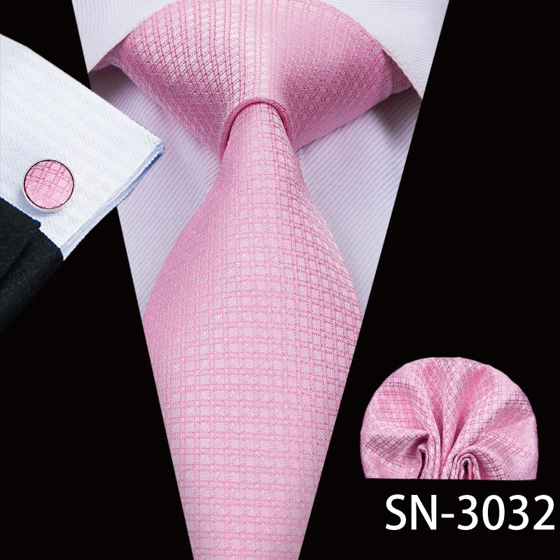 SN-3032 Hi-Tie Шелковый мужской галстук розовый цветочный галстук для мужчин Роскошный шелковый галстук платок модный дизайнерский бизнес Свадебный мужской галстук s - Цвет: SN-3032