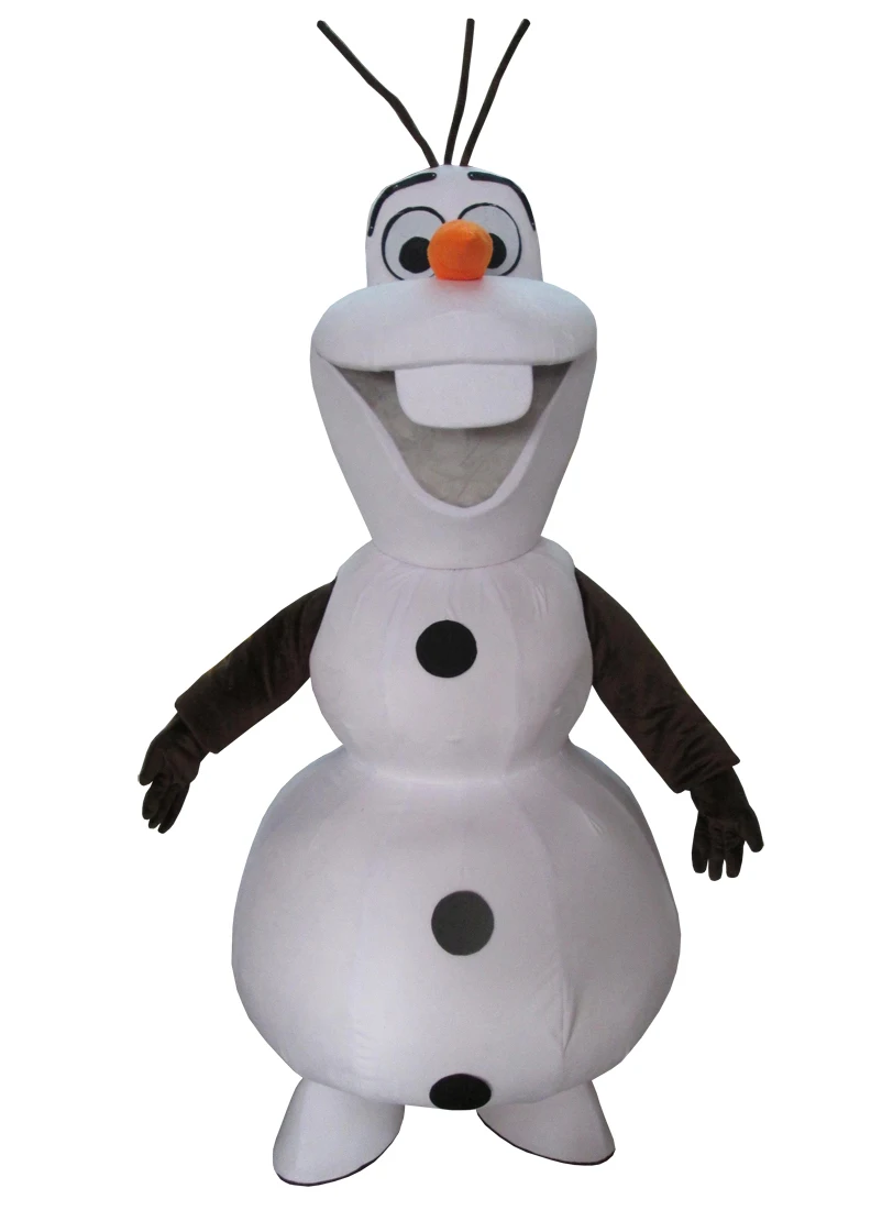 Adult New Smiling Olaf Mascot Costume Snowman Clothing Cartoon Character Costume Adult New Smiling Olaf Mascot Costume Snowman Clothing Cartoon Character Costume