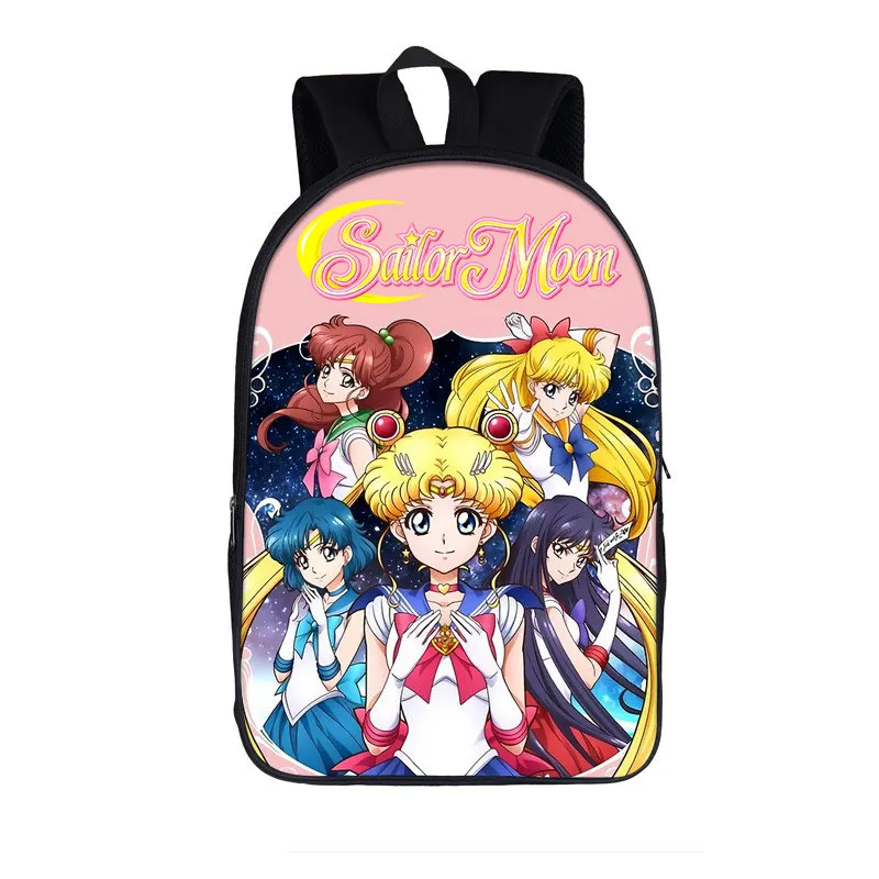 Японский аниме Сейлор Мун принт рюкзак для девочек-подростков детские школьные сумки мультфильм луна Дети школьный рюкзак сумки для книг - Цвет: 16sailormoon003
