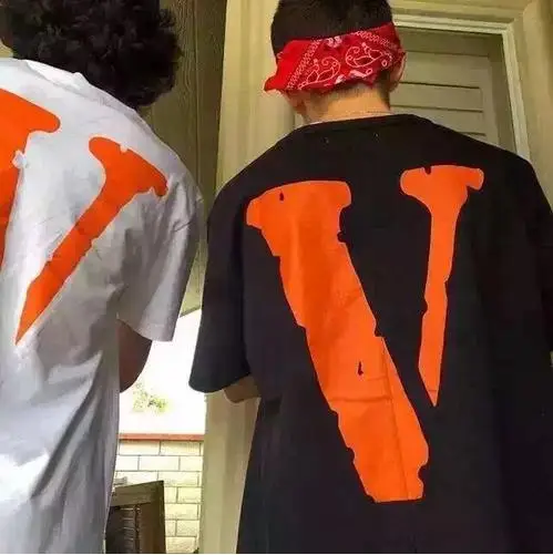 big v on back of shirt