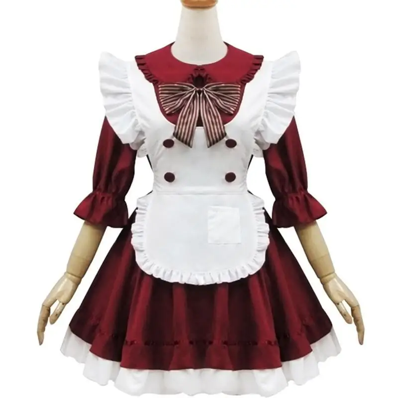 Halloween Costumes For font b Women b font Japanese Lolita Dress Female Maid font b Anime