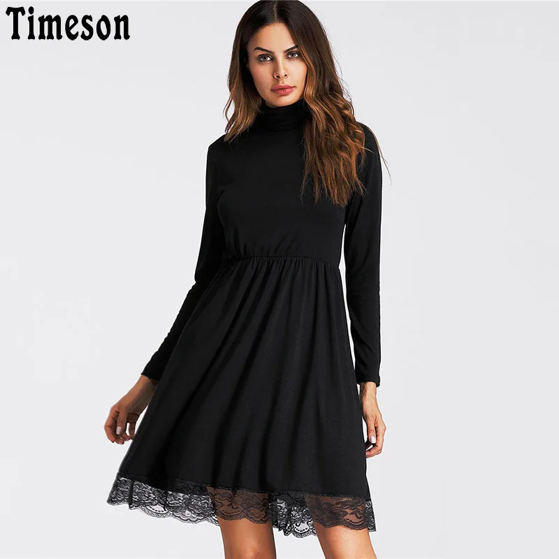black turtleneck dress mini