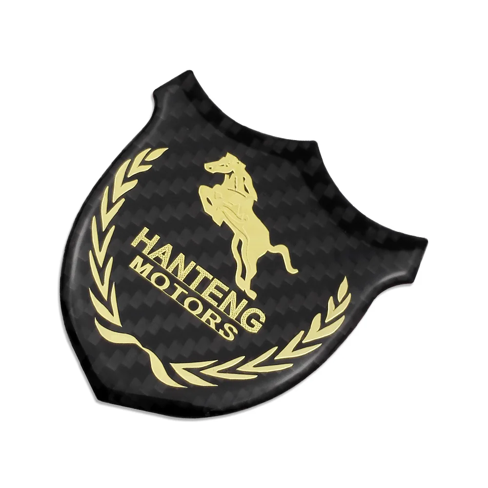Автомобиль-Стайлинг для Hanteng X5 X7 Phev X7s внедорожник Стикеры Хан Дэн лошадь логотип наклейка углеродного волокна Эмблема снаружи авто