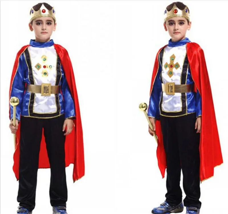 Halloween Cosplay kids Prince Costume for Children The King Costumes Christmas Boys Fantasia European royalty clothing A415