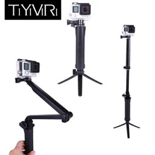 3 Way сцепление Водонепроницаемый монопод палка для селфи для экшн-камеры Gopro Hero 7 5 6 4 черный для спортивной экшн-камеры Xiaomi Yi 4K Спортивная Камера штатив-Трипод стойка аксессуары