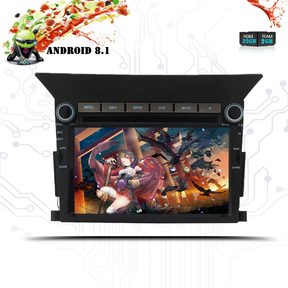 2 DIN Автомобильная Навигация Авто Аудио Стерео dvd плеер Мультимедиа Android 8 1 для Honda