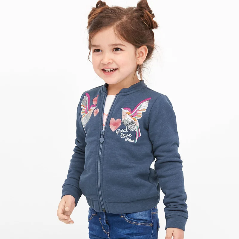 

Baby Girls Jacket Autumn Winter 2018 Brand Cartoon Kids Jacket Girls Outwear Zipper Coat For Girls 2 3 4 5 6 7 Years Old
