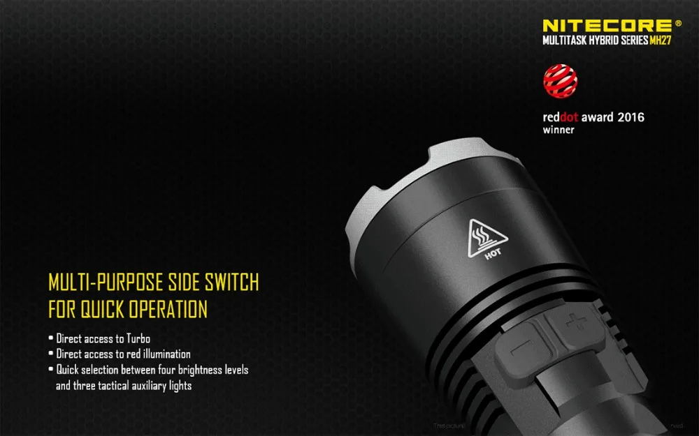 Metros de Alumínio à Prova Nitecore Recarregável Lanterna Lumen Feixe Distância 462 Dmultiágua Luz Tocha Multitarefa Mh27 Max.1000 9 distância 462 metros de alumínio à prova