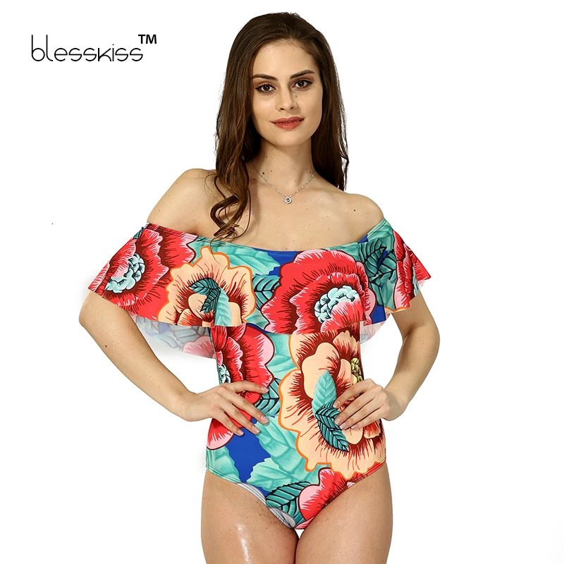 open shoulder printed one piece swimwear open shoulder printed one piece swimwear