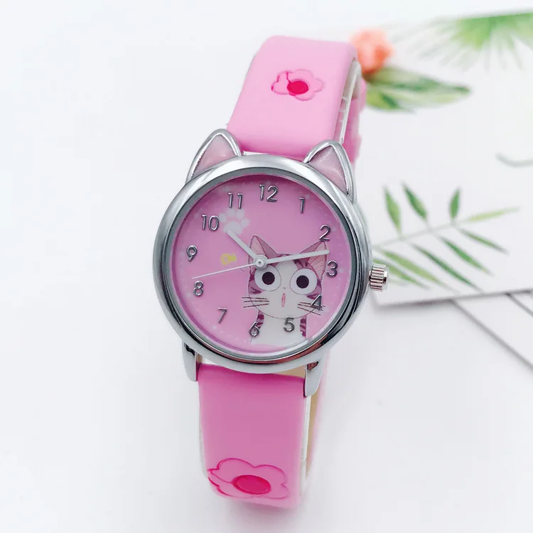 JOYROX Cute Cheese Cat Pattern Kids Watch Quartz Analog Child Watches For Boys Girls Student Clock Gift Relogio Feminino JOYROX Cute Cheese Cat Pattern Kids Watch Quartz Analog Child Watches For Boys Girls Student Clock Gift Relogio Feminino