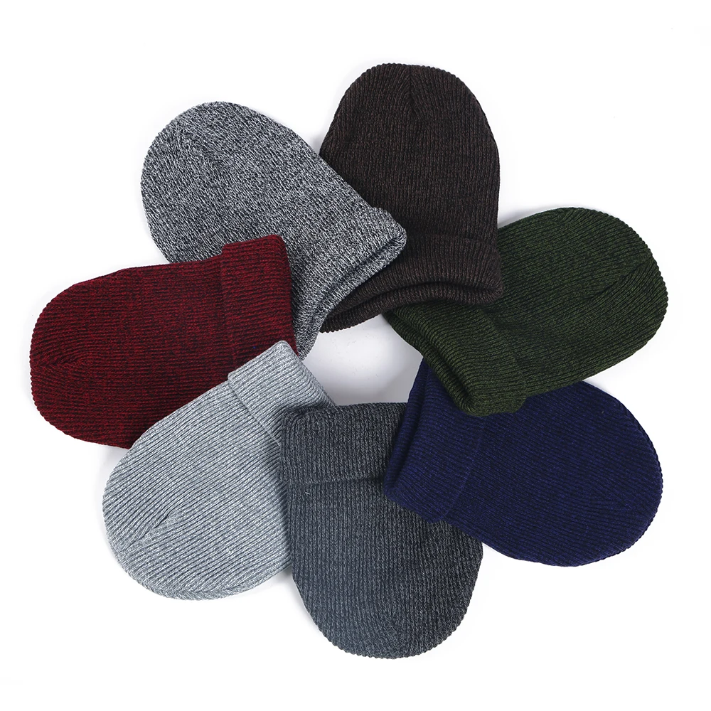 

Winfox Casual Fur Pompom Winter Skullies Hat Blue White Ski skating Knit Beanies Hats Head Warm For Men Woman Children Hat Cap