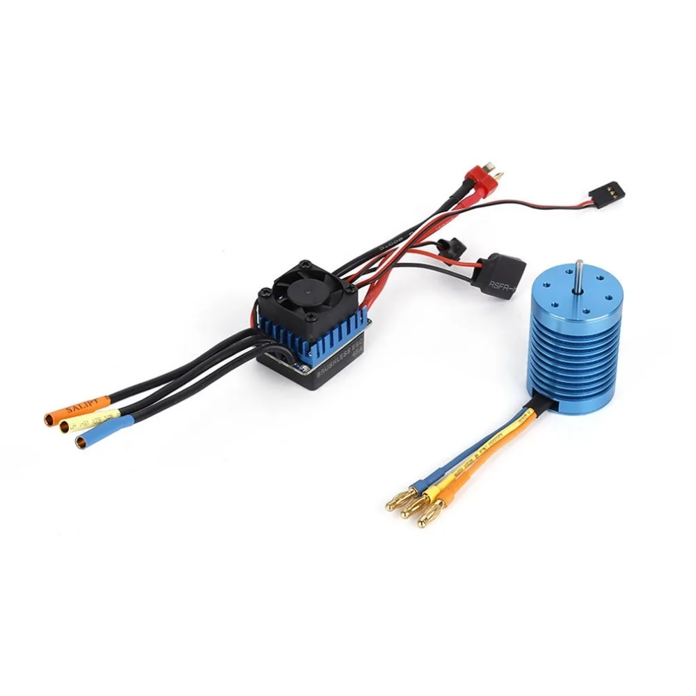 

3650 1/10 4370KV Slot Sensorless Brushless Motor with 45A Brushless ESC