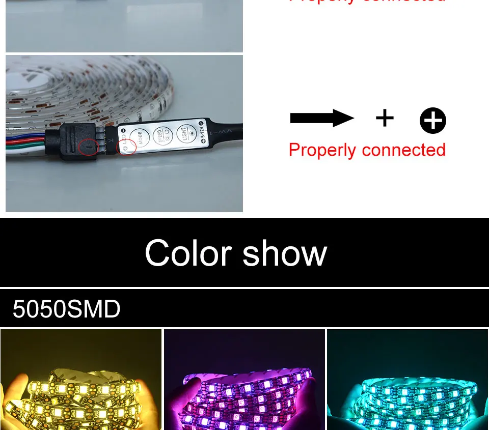 Foxanon USB DC 5 В Водонепроницаемая 5050 RGB Светодиодная лента 0,5 м 1 м 2 м 3 м 4 м 5 м 60 светодиодов/м Гибкий Светильник ИК пульт дистанционного управления для ТВ спальни Рождество