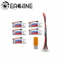 Eachine E50 запасные части для радиоуправляемого квадрокоптера Запчасти 5 шт. 3,7 V 500 мА/ч, Батарея и USB Зарядное устройство кабель