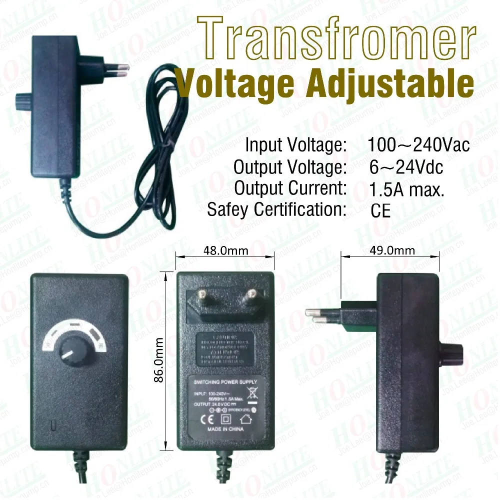 Регулируемое выходное напряжение переменного тока-dc трансформатор для Honlite перистальтического насоса
