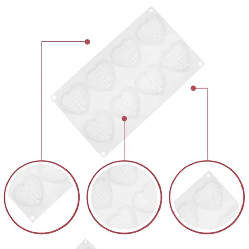 8 полости алмаза Симпатичные Силиконовые формы для губки тортов мусс десерт жаропрочные Инструменты для выпечки аксессуары
