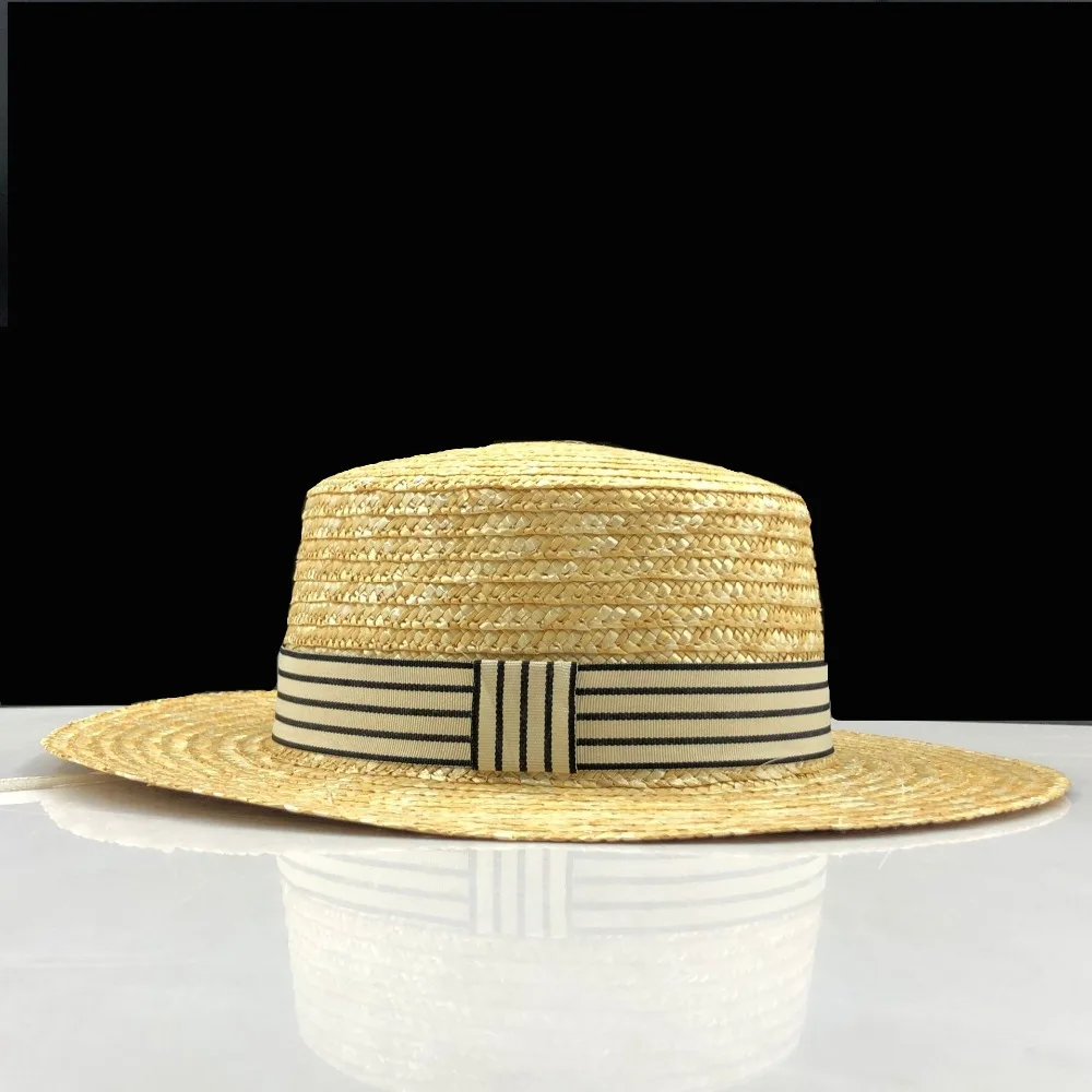 Плоская соломенная шляпа с жемчугом для девочек, летние солнечные шляпы для женщин, пляжная шляпа, женская панама