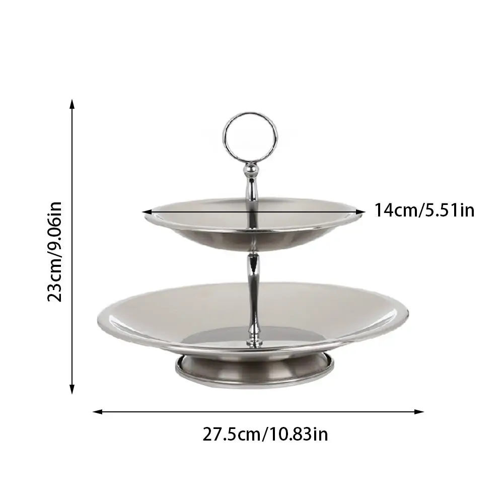 Фруктовая чаша 2/3 стойка из ярусов нержавеющая сталь фруктовая подставка держатель для домашнего хозяйства ручка имеет кольцевой дизайн легко извлекать