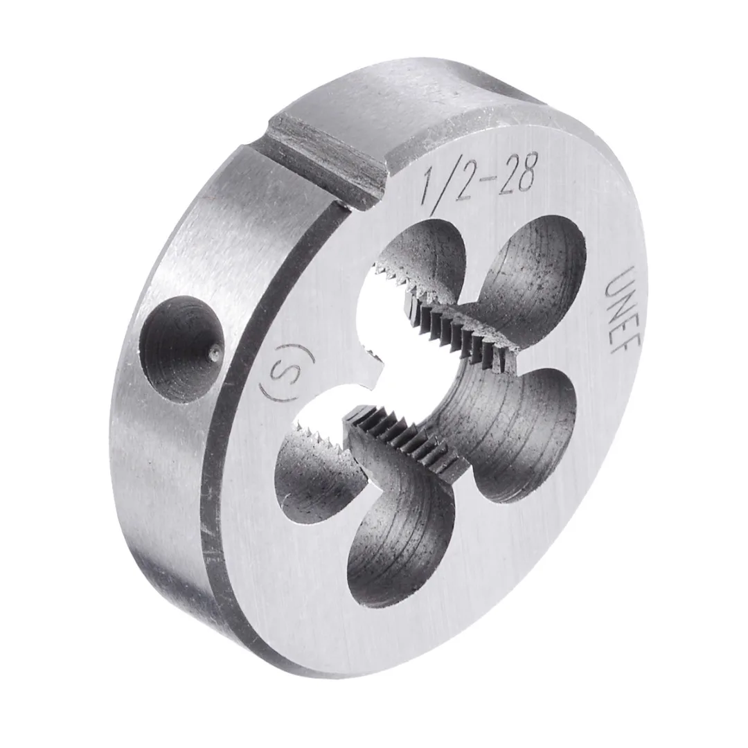 HSS 5/8-24 Tap or 1/2-28 Tap &Round Die Set Right Hand Tapping Cutting Tool Machine Hand Tap Die External Thread Machining Tool
