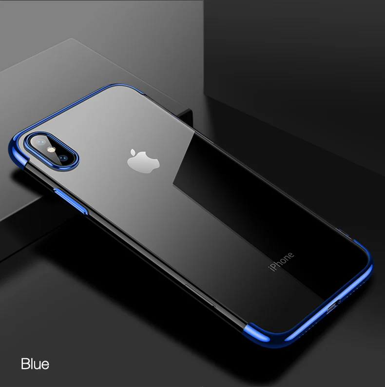 CAFELE Case for iPhone XS Max Silicone Color Plating Case Cover Transparent Backing Soft TPU Phone Cover for New iPhone XSMax (14)