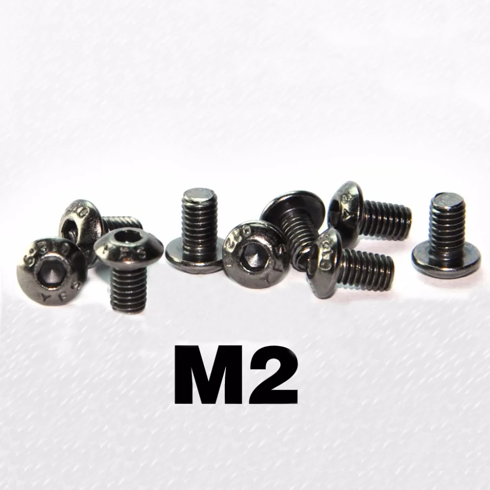 M2 Allen screws inner Hex Socket bolt Semi round head bolts Black