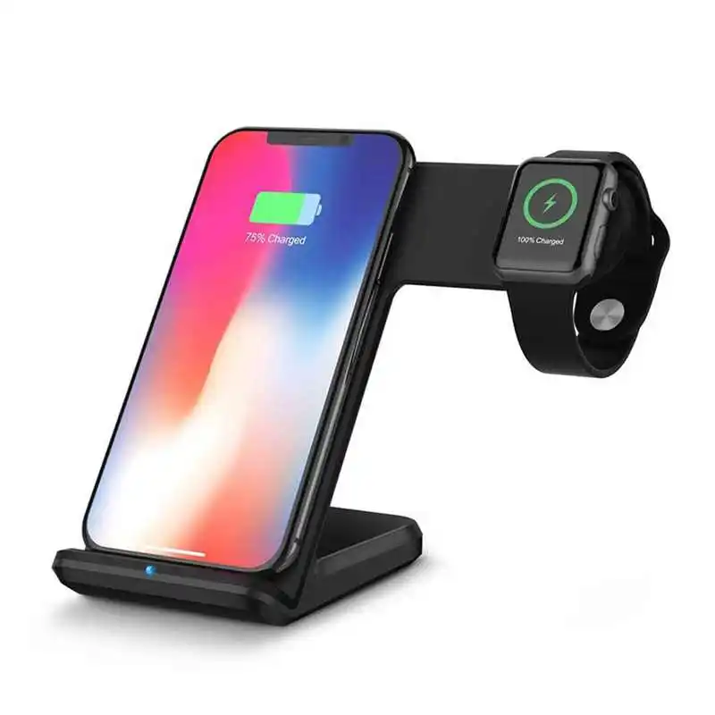

2 in 1 Wireless Charger Pad For iPhone X 8 Plus Battery Charging Dock Holder For Samsung Galaxy Note 8 / S9 / S8 For Apple Watch