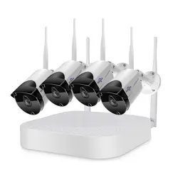 Hiseeu 4CH Беспроводной 960 P WI-FI CCTV Системы IP Камеры Скрытого видеонаблюдения видеорегистратор Регистраторы ИК Открытый Камера комплект