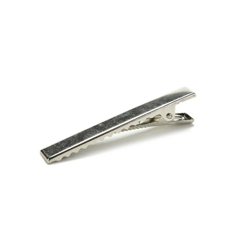 buy Flat Metal Single Prong Alligator Hair Clips Barrette For Bows DIY Accessories Hairpins Silver Color 50Pcs