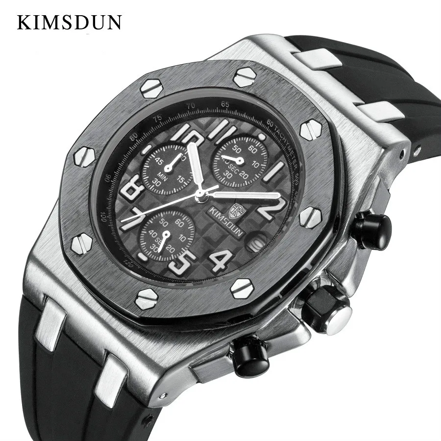 

KIMSDUN 2019 Watch Men Top Brand Luxury Men's Military Army Sports Casual Waterproof Mens Watches Quartz Chronograph Wristwatch
